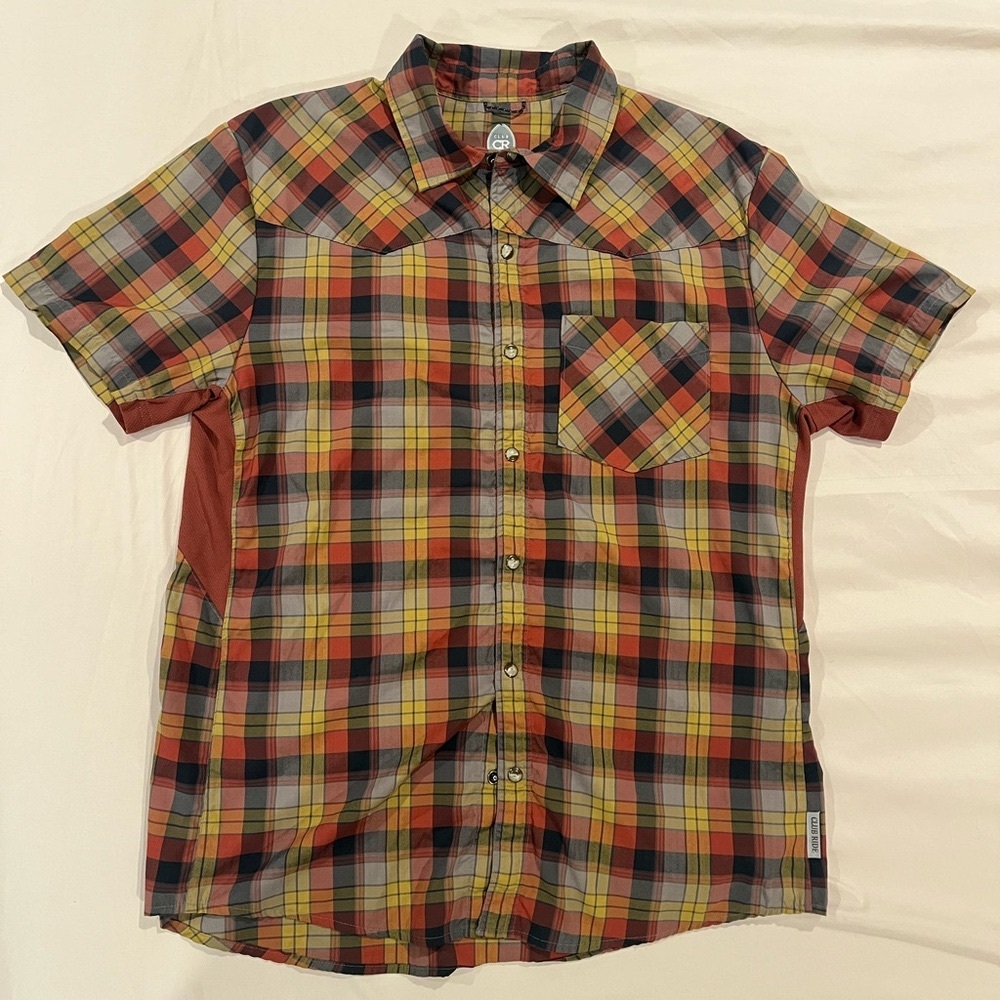 Club Ride plaid mountain bike shirt.